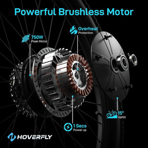OUREA 26" Electric Bike Electric Bikes HOVERFLY 