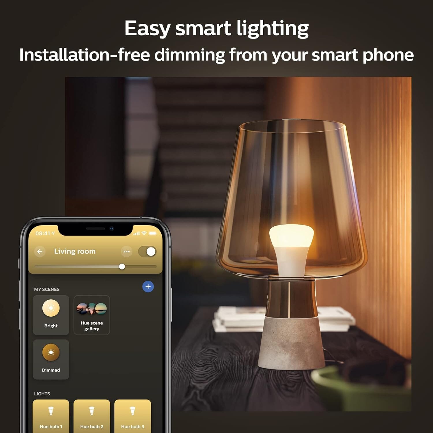 Philips Hue Smart LED Bulb - Soft Warm White Light - 4 Pack Home Improvement Philips Hue 