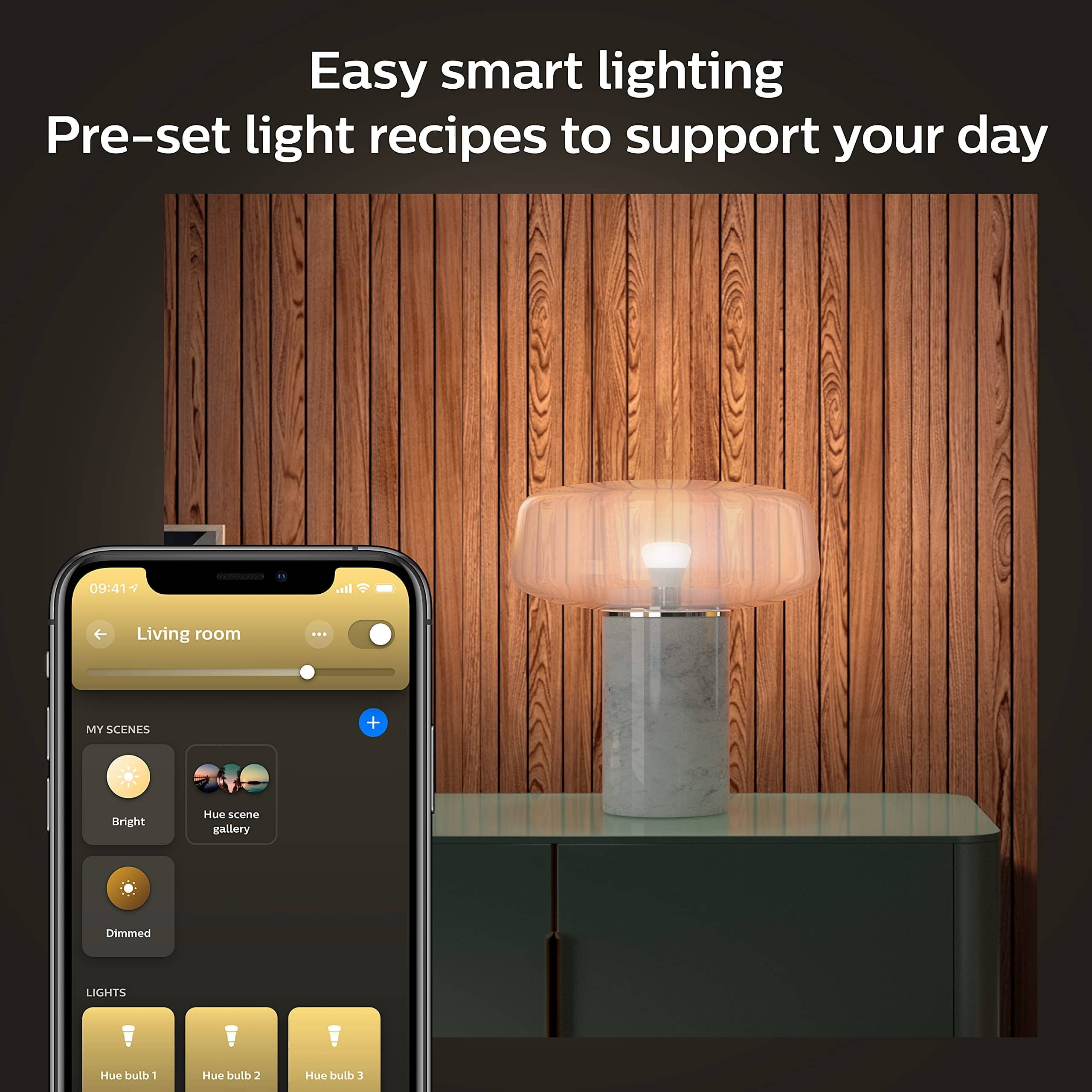 Philips Hue White Base Lumen (60W) Smart Button Starter Kit Home Improvement Philips Hue 