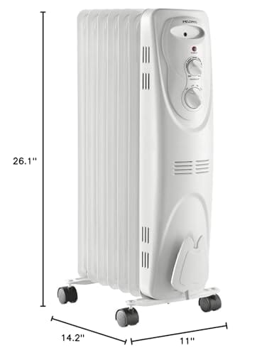 PHO15A2AGW, Basic Electric Oil Filled Radiator, White Home PELONIS 