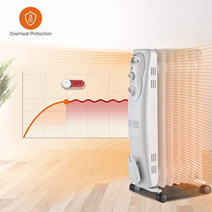 PHO15A2AGW, Basic Electric Oil Filled Radiator, White Home PELONIS 