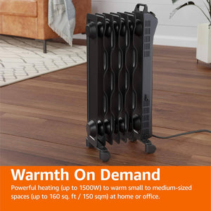 Portable Radiator Heater 1500W, Black Heating Radiators OwensAssetFund Gifts 