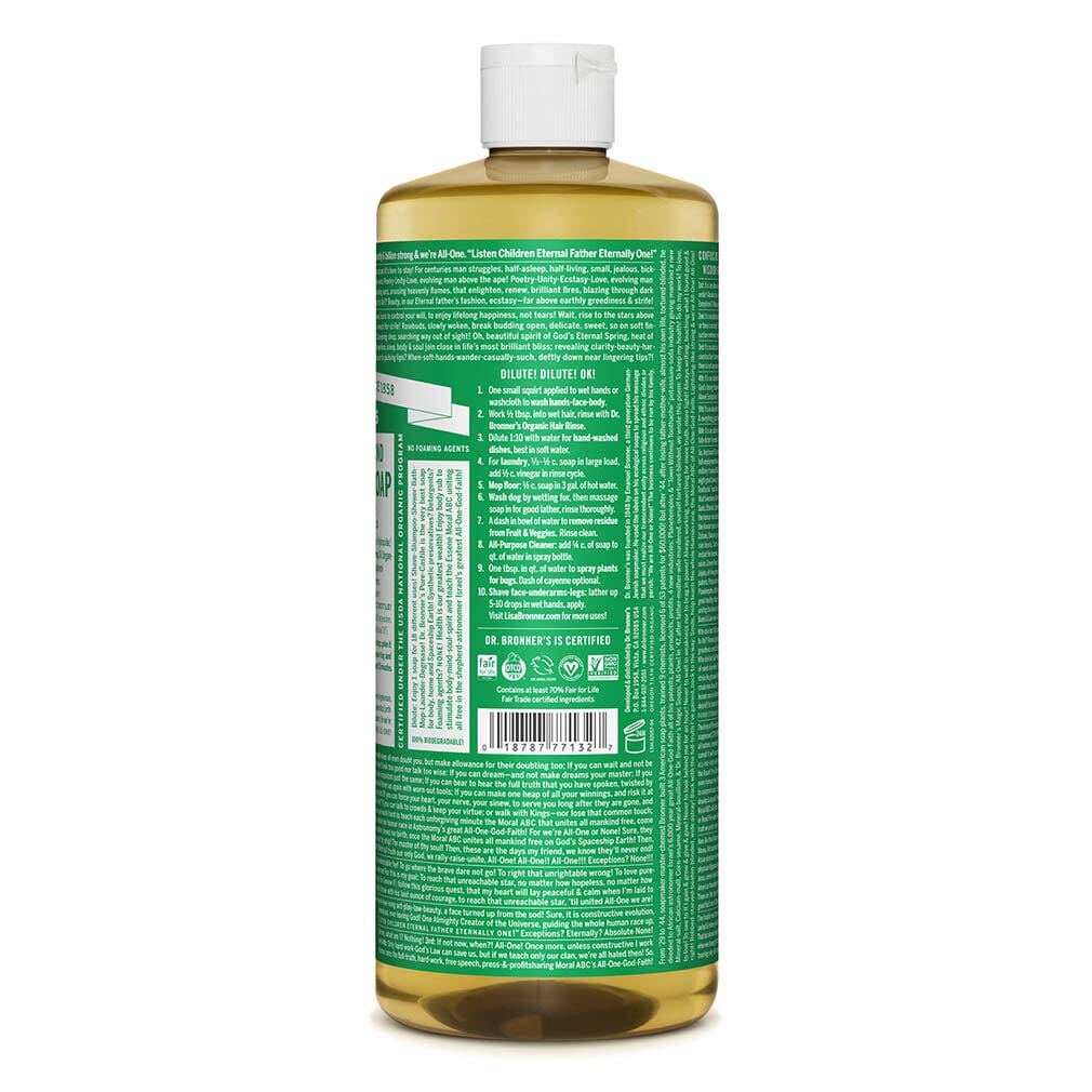 Pure-Castile Liquid Soap (Almond, 32 ounces, 2-Pack) Body Wash Dr. Bronner's 