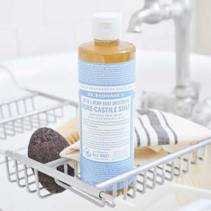 Pure-Castile Liquid Soap (Baby Unscented, 32 ounces, 2-Pack) Bath Additives Dr. Bronner's 