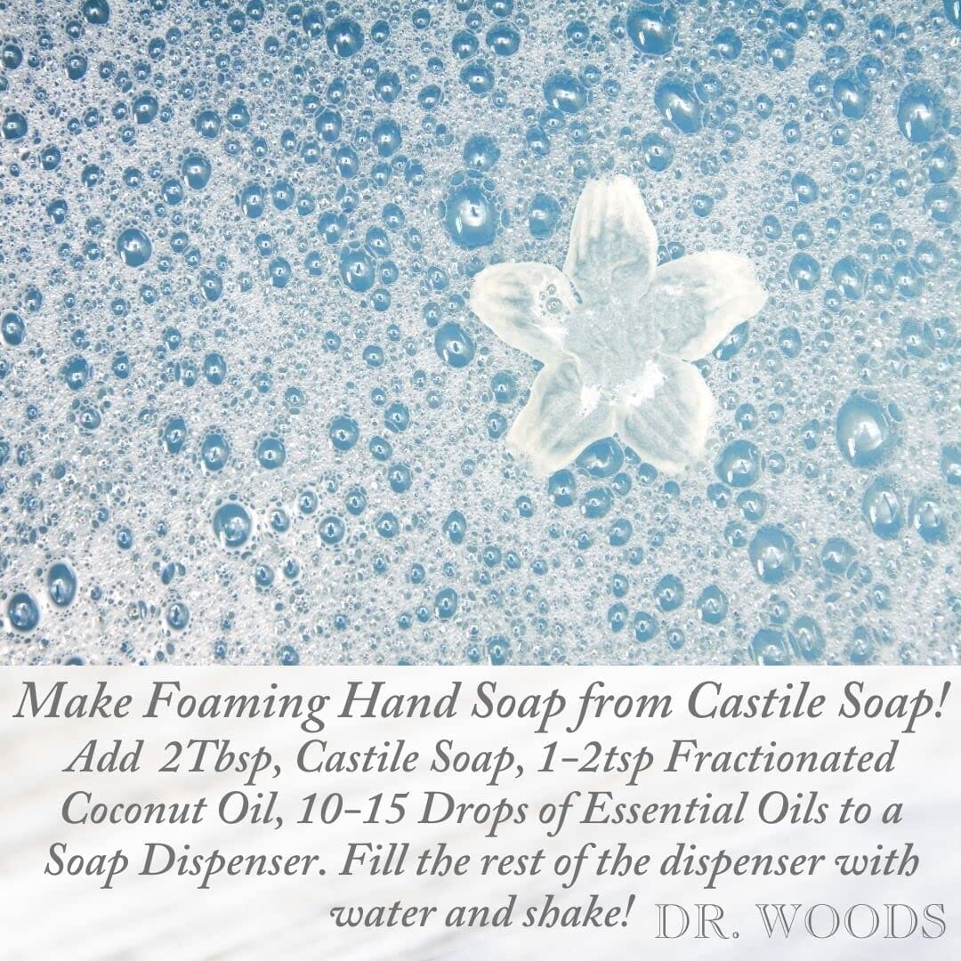 Pure Peppermint Liquid Castile Soap with Organic Shea Butter, 32 Ounce (Pack of 2) Bath Additives Dr. Woods 
