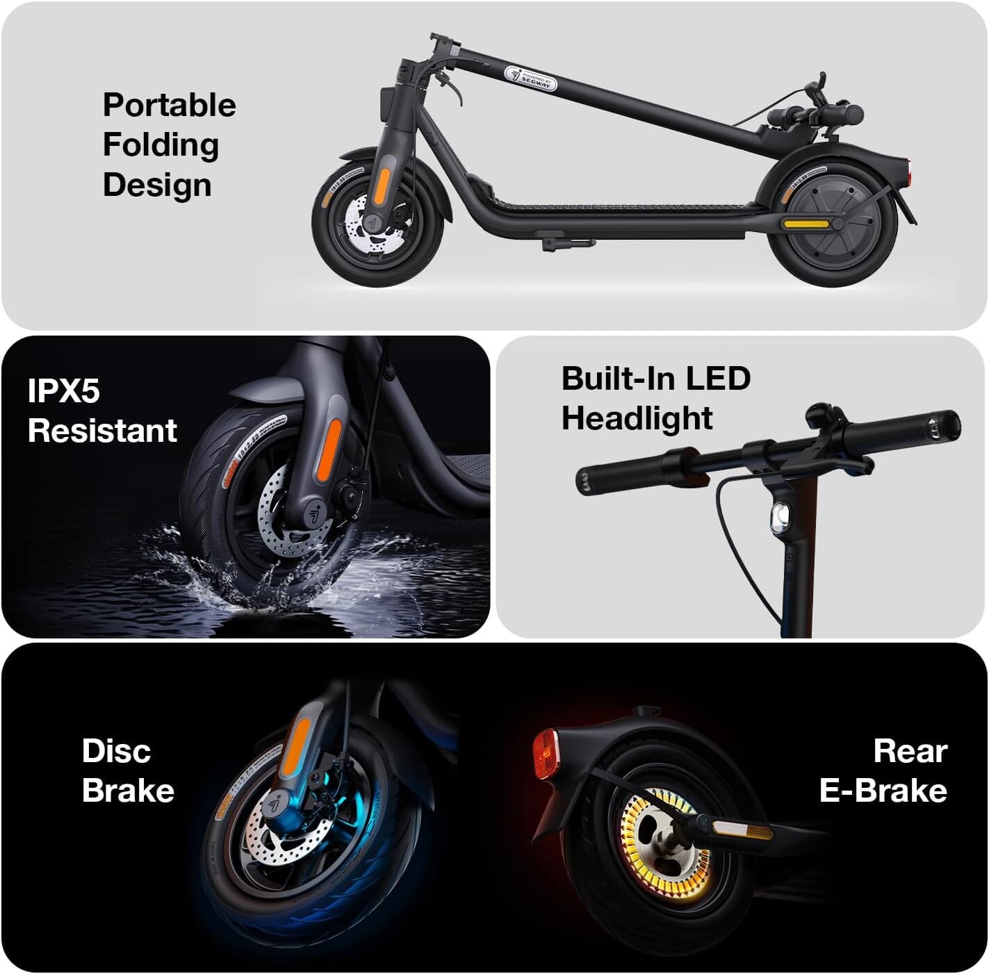Segway Ninebot F2/F2 Pro Electric Scooter Bundle, up to 20 MPH Commuter E-Scooters Segway 