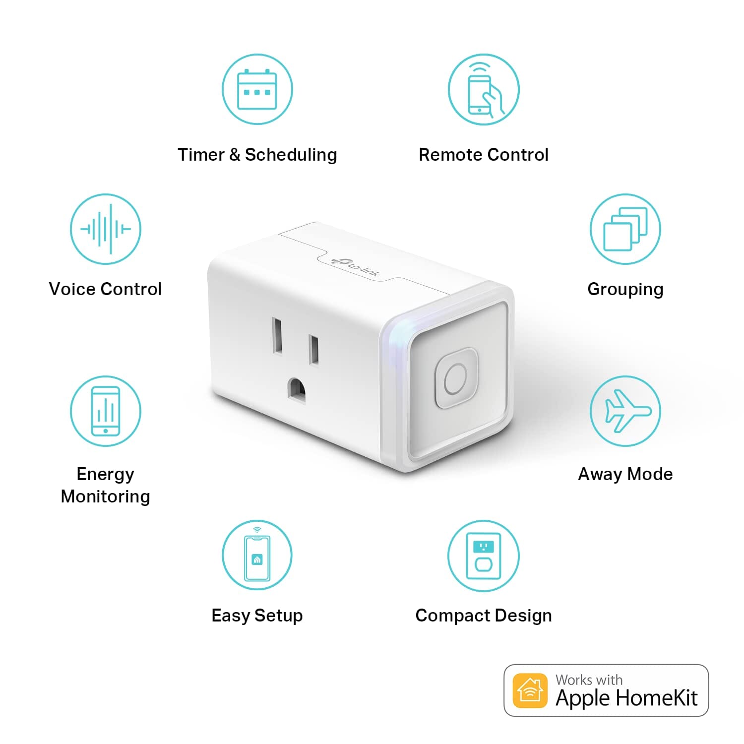 Smart Plug Outlet Mini 15A, 4 Count (Pack of 1) (EP25P4), White plugs Kasa 