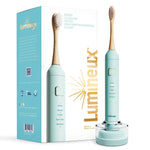 Sonic Electric Toothbrush for Adults - Bamboo Heads - Crystalline (Light Blue) Beauty Lumineux 