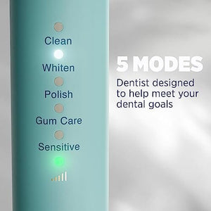 Sonic Electric Toothbrush with Bamboo Heads - Crystalline (Light Blue) Beauty Lumineux 