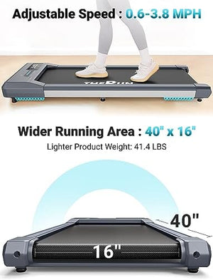 THERUN Walking Pad, 2.5 HP Under Desk Treadmill with Remote Control (Blue) Treadmills THERUN 
