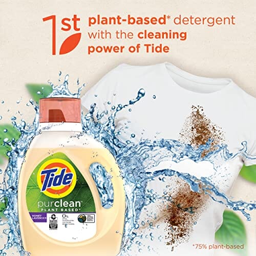 Tide Plant-Based Honey-Lavender Purclean Liquid Laundry Detergent Laundry Detergent Tide 