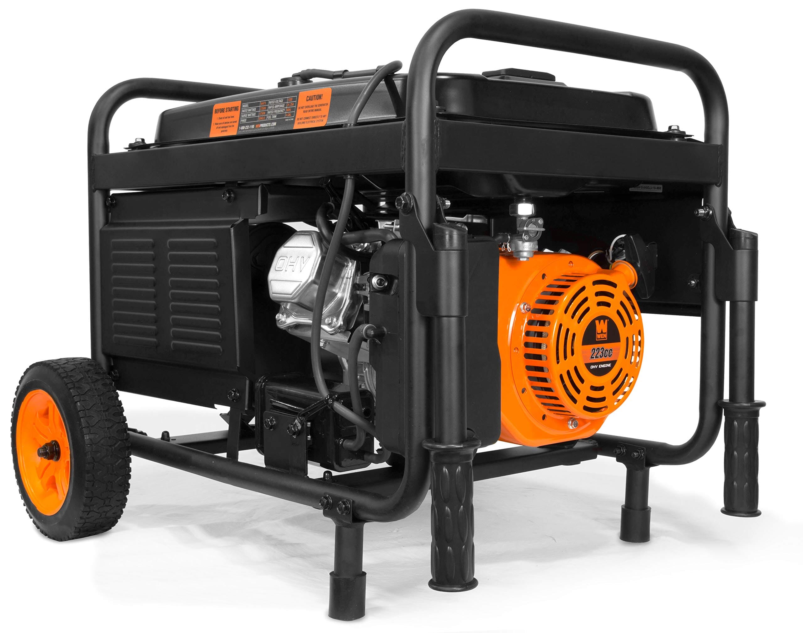 WEN 56475 4750-Watt Portable Generator with Electric Start Lawn & Patio WEN 