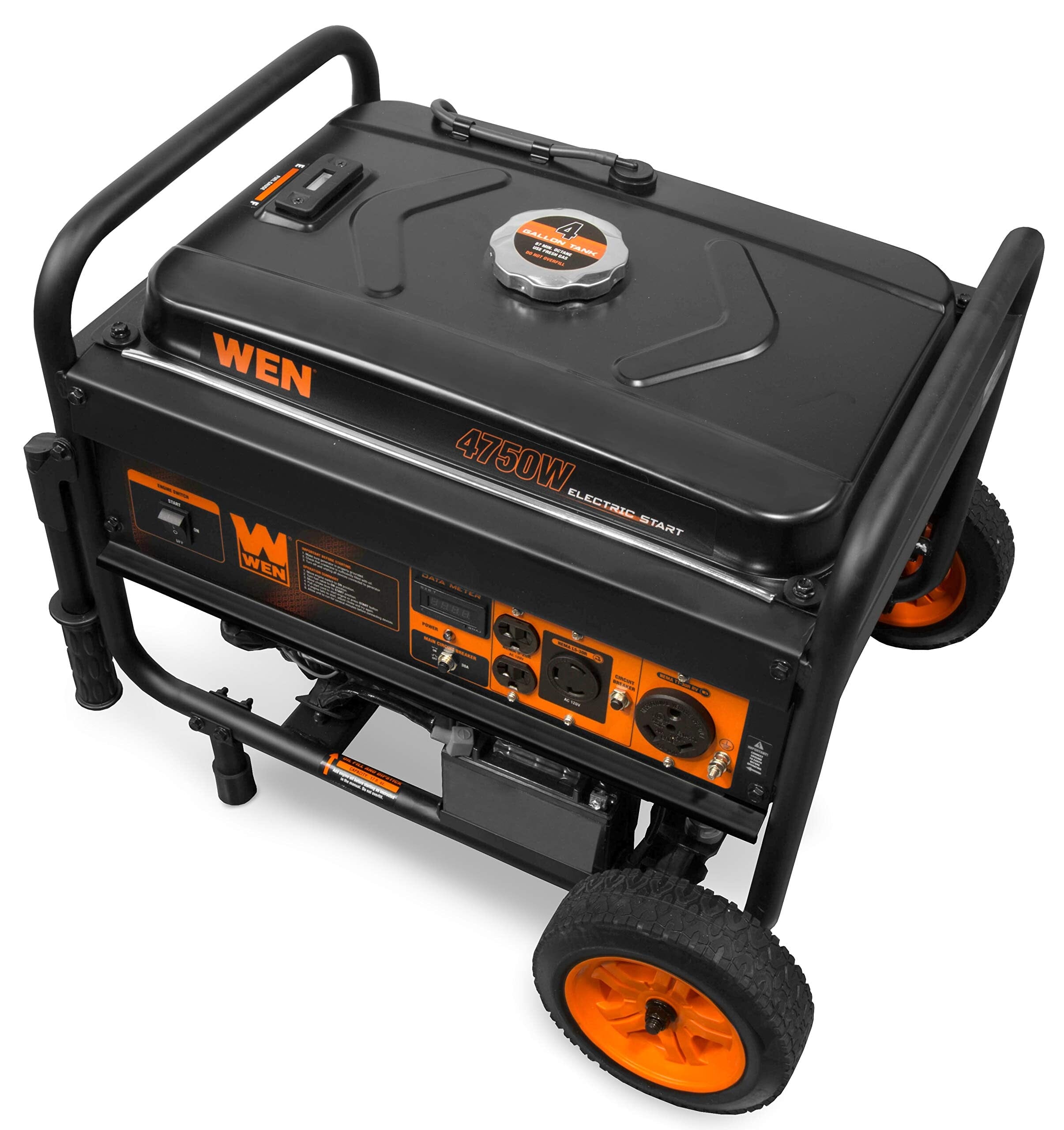 WEN 56475 4750-Watt Portable Generator with Electric Start Lawn & Patio WEN 