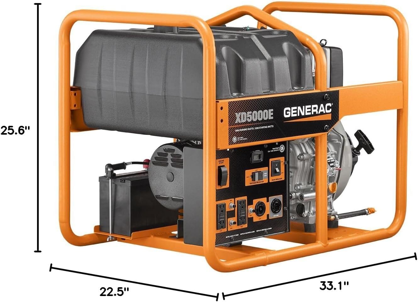 XD5000E 5000-Watt Diesel-Powered Portable Generator Portable Generator Generac 